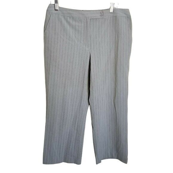 Merona Womens Size 10 Gray  Striped Dress Pants - Picture 1 of 11